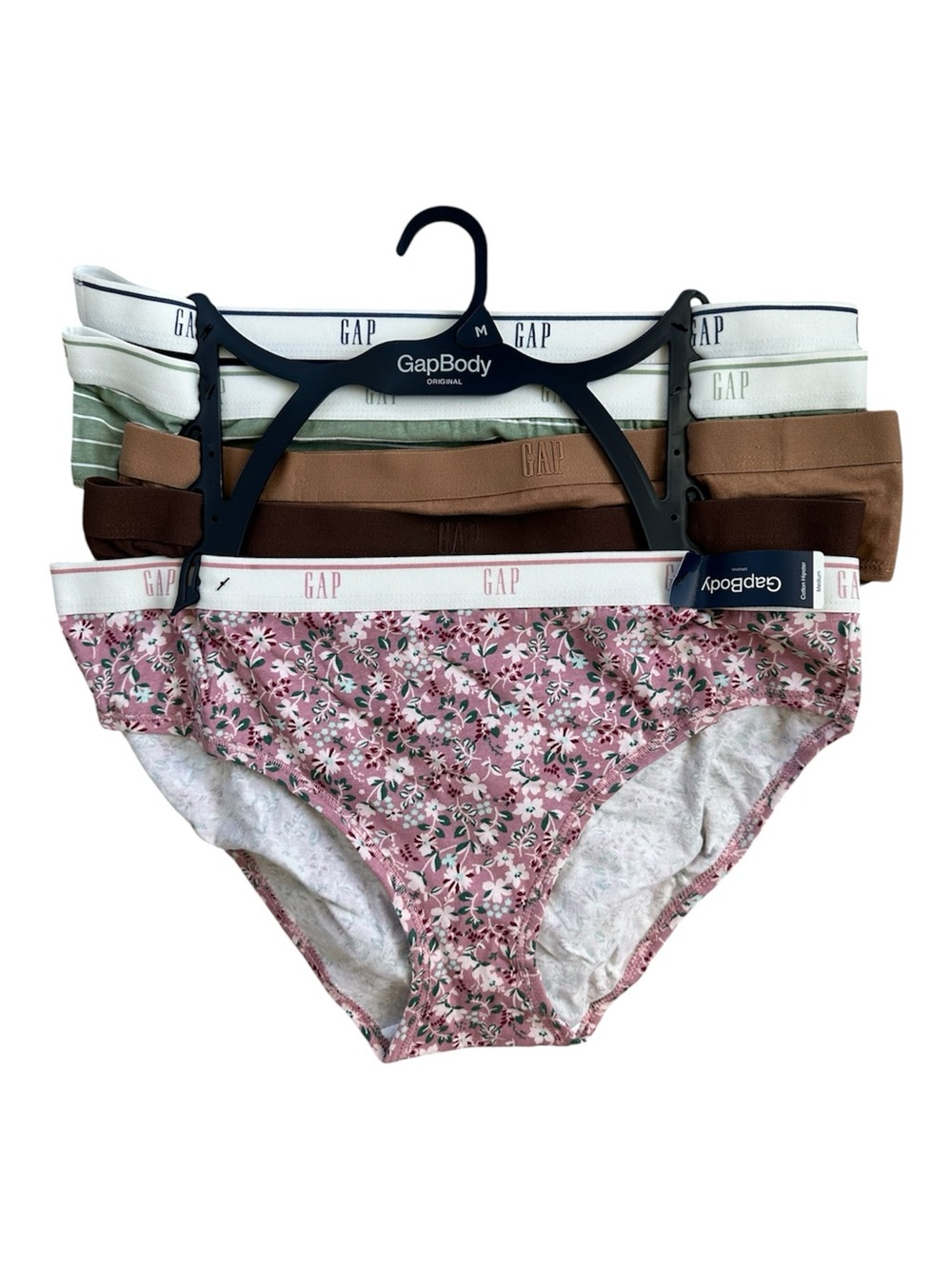 NWT GAP GapBody 5 Pack Cotton Hipster Underwear Panties Medium Floral